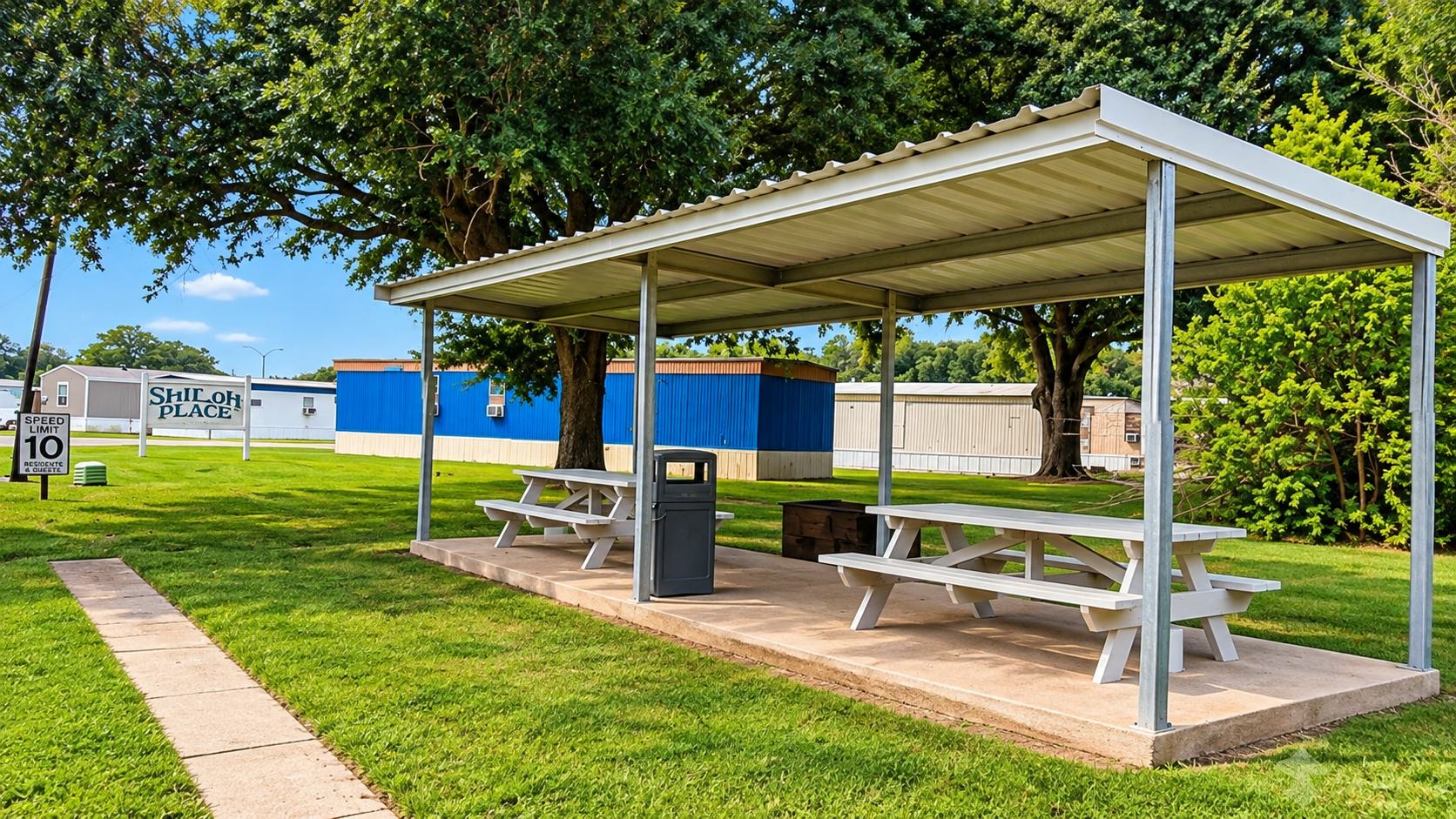 Covered Concrete BBQ Area